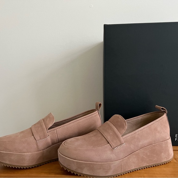 NWT Eileen Fisher Max Nubuck Wedge Loafers - Picture 8 of 8
